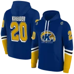 custom kent state golden flashes striped sleeves navy blue hoodie best selling