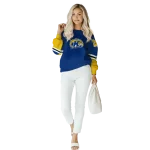 custom kent state golden flashes striped sleeves navy blue hoodie best selling