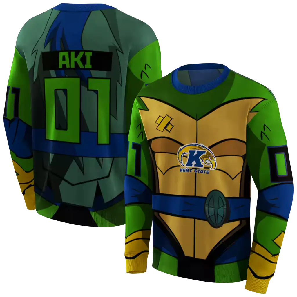 custom kent state golden flashes superhero armor navy blue green hoodie premium grade custom kent state golden flashes superhero armor navy blue green hoodie premium grade