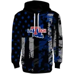 custom la tech distressed flag blue black hoodie best selling