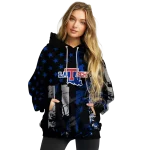 custom la tech distressed flag blue black hoodie best selling