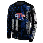 custom la tech distressed flag blue black hoodie best selling