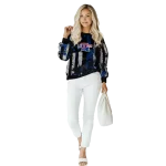 custom la tech distressed flag blue black hoodie best selling