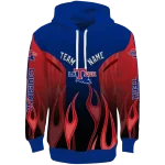 custom la tech flame design blue hoodie best selling