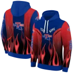 custom la tech flame design blue hoodie best selling