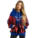 custom la tech flame design blue hoodie best selling