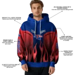 custom la tech flame design blue hoodie best selling
