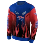 custom la tech flame design blue hoodie best selling
