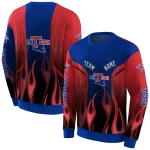 custom la tech flame design blue hoodie best selling