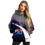 custom la tech hexagonal mesh blue black gray hoodie best selling