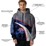 custom la tech hexagonal mesh blue black gray hoodie best selling