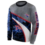 custom la tech hexagonal mesh blue black gray hoodie best selling