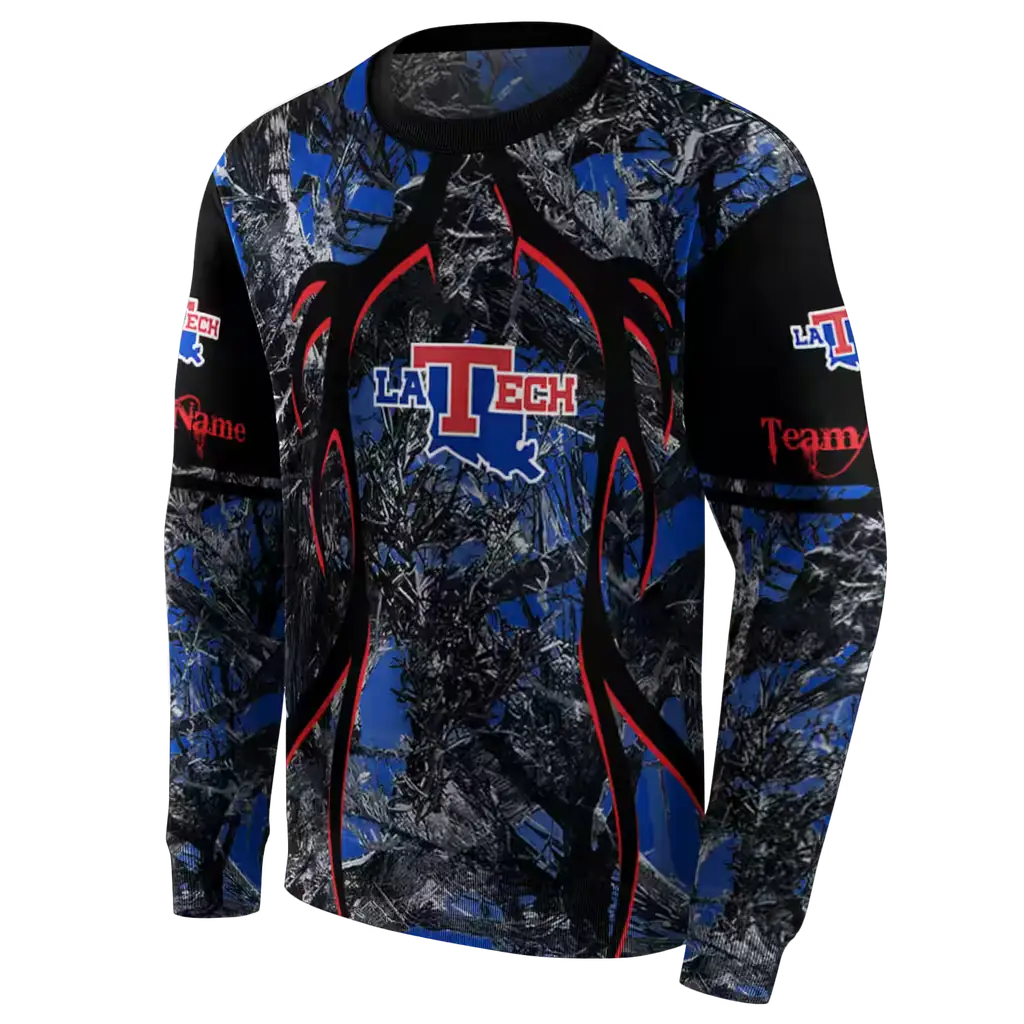 custom la tech hunting theme blue black hoodie new arrival custom la tech hunting theme blue black hoodie new arrival