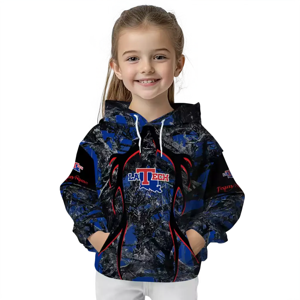 custom la tech hunting theme blue black hoodie top rated custom la tech hunting theme blue black hoodie top rated