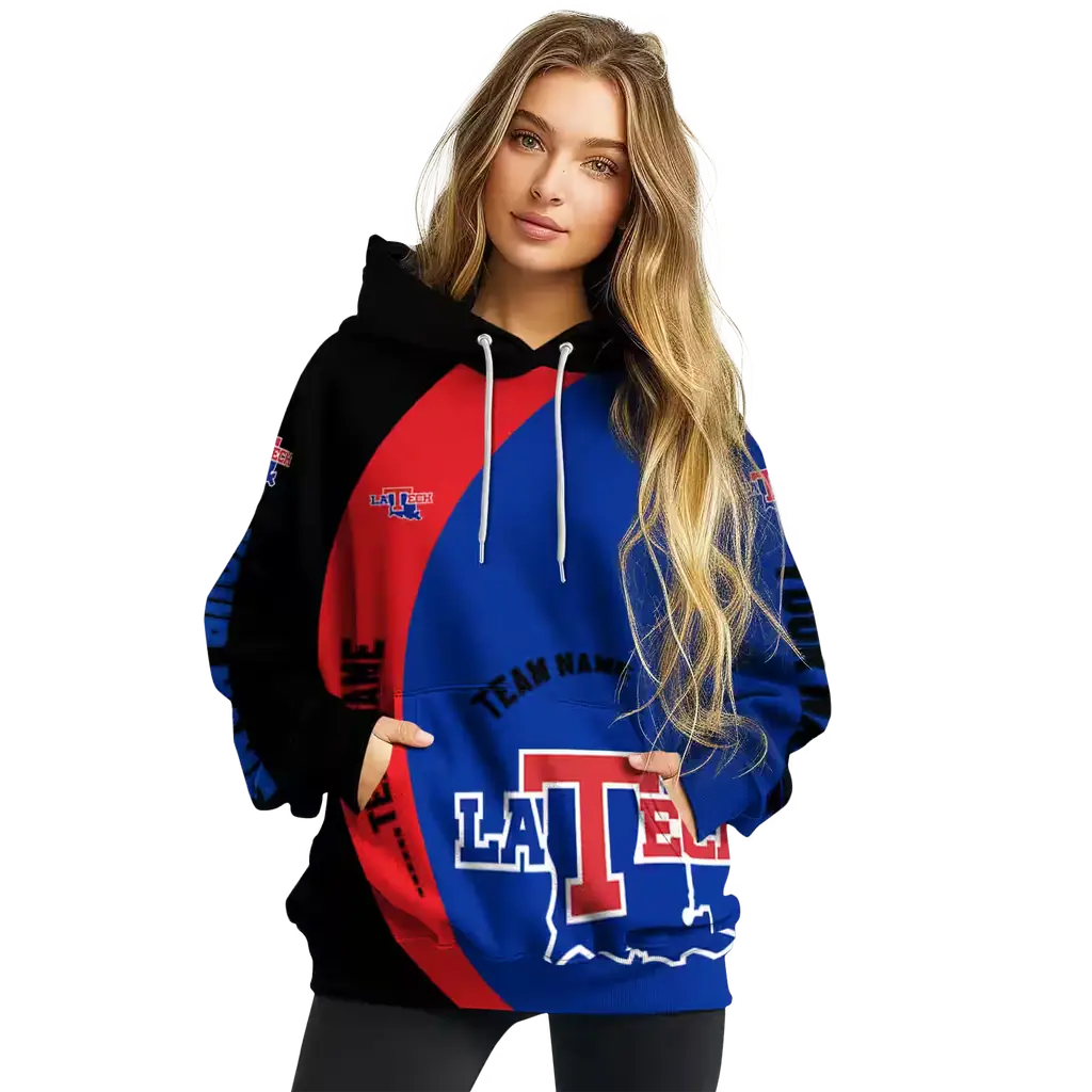 custom la tech minimalist design blue black hoodie high quality custom la tech minimalist design blue black hoodie high quality