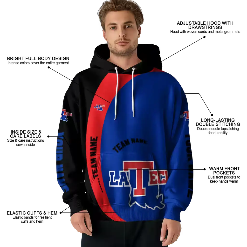 custom la tech minimalist design blue black hoodie latest model custom la tech minimalist design blue black hoodie latest model