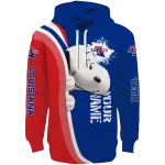 custom la tech peeking snoopy blue hoodie best selling