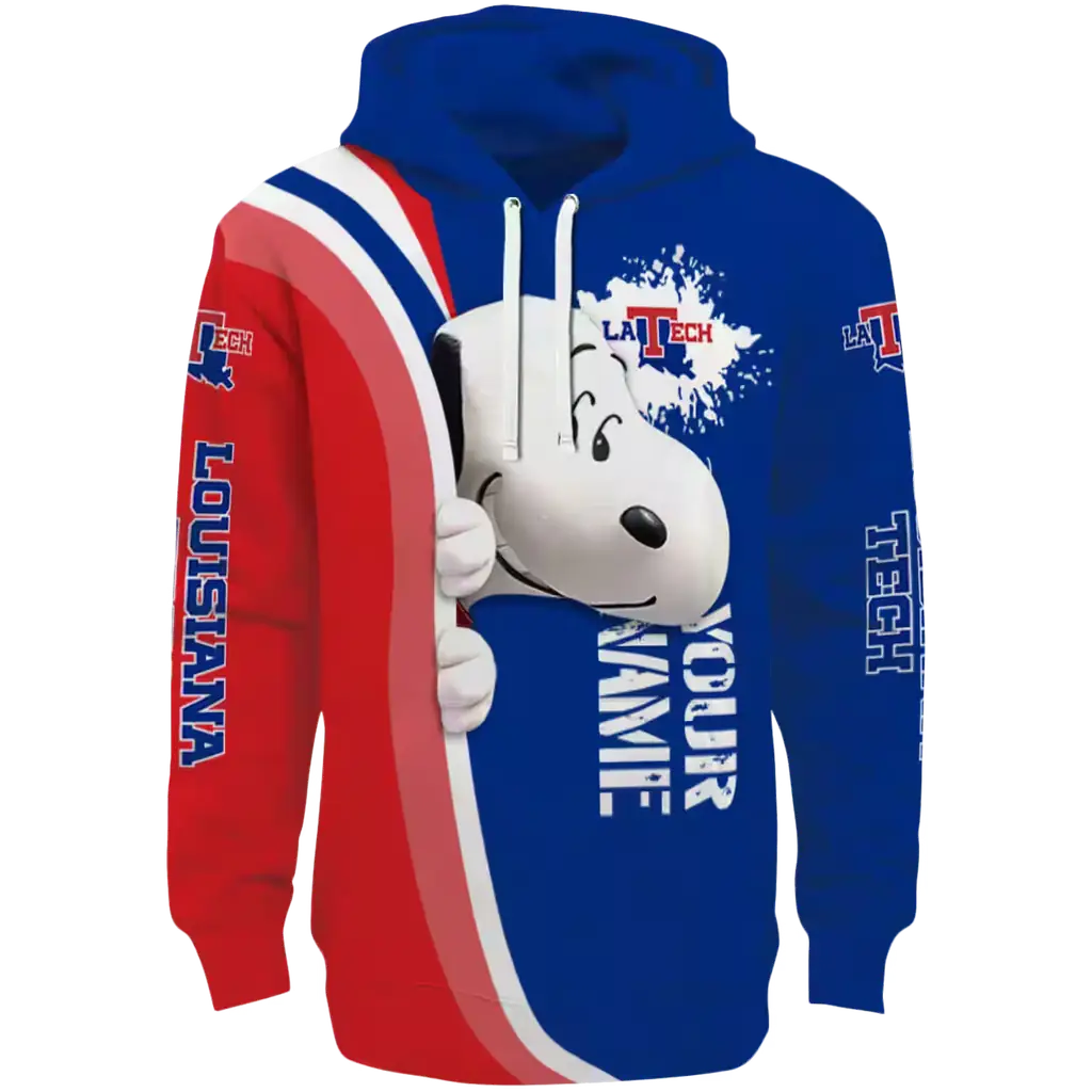 custom la tech peeking snoopy blue hoodie best selling custom la tech peeking snoopy blue hoodie best selling