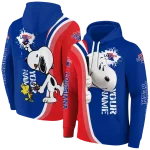 custom la tech peeking snoopy blue hoodie best selling