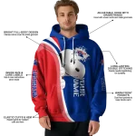 custom la tech peeking snoopy blue hoodie best selling