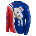 custom la tech peeking snoopy blue hoodie best selling