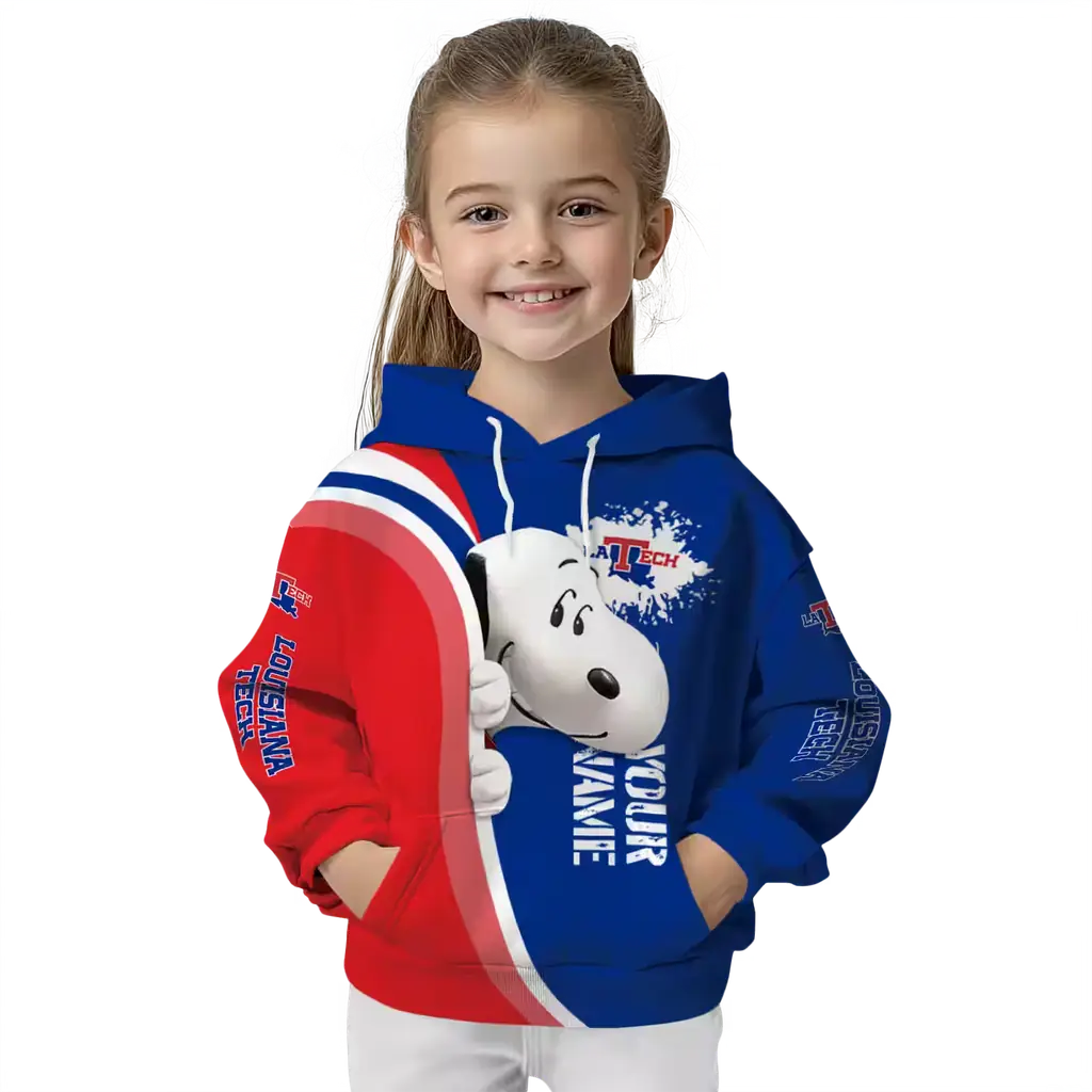 custom la tech peeking snoopy blue hoodie top rated custom la tech peeking snoopy blue hoodie top rated