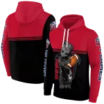 custom liberty flames baby groot red black hoodie best selling