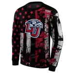 custom liberty flames distressed flag red black hoodie best selling