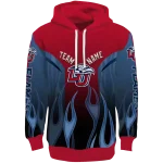 custom liberty flames flame design red hoodie best selling