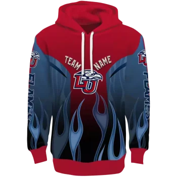 custom liberty flames flame design red hoodie best selling