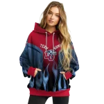 custom liberty flames flame design red hoodie best selling