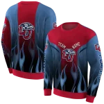 custom liberty flames flame design red hoodie best selling