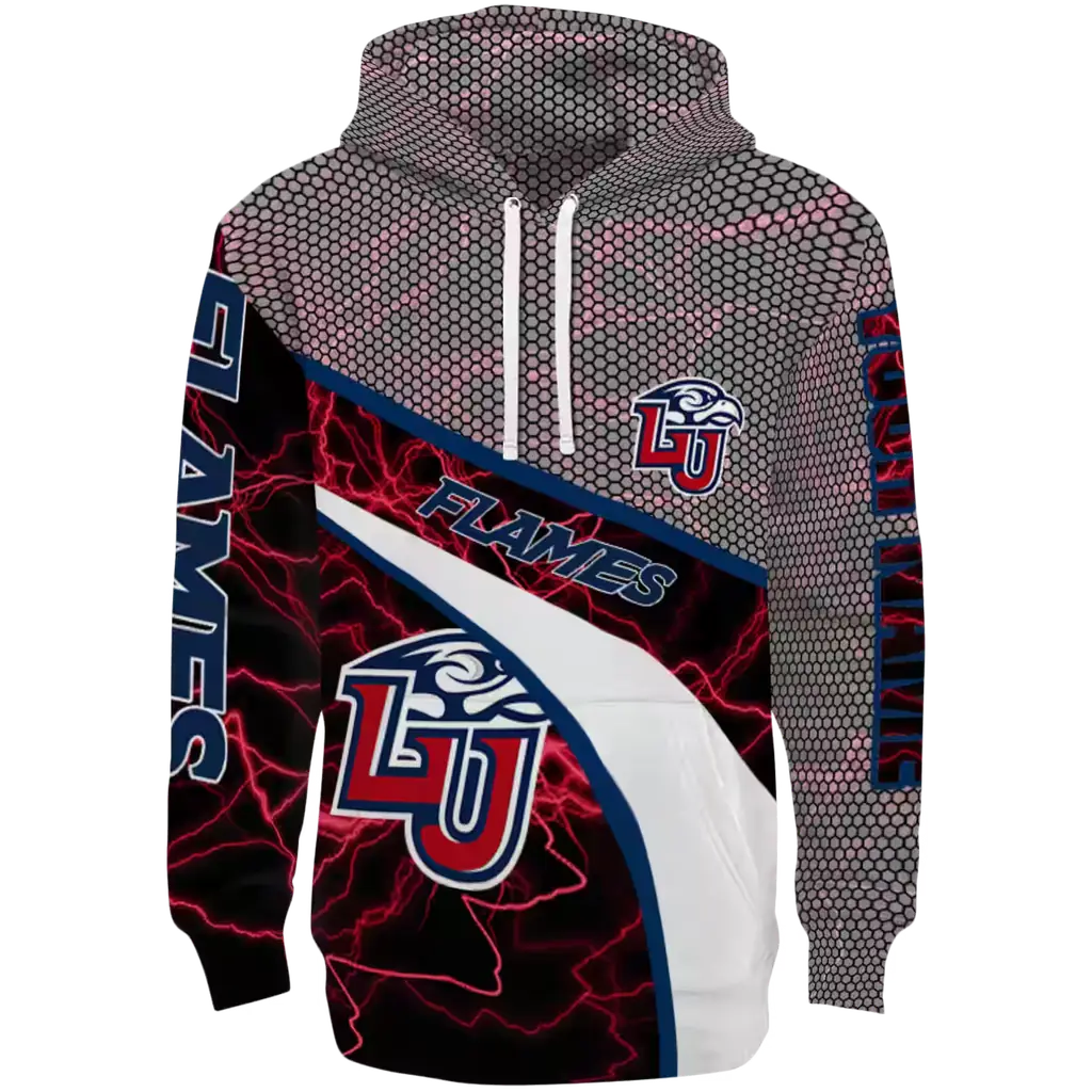 custom liberty flames hexagonal mesh red black gray hoodie best selling custom liberty flames hexagonal mesh red black gray hoodie best selling