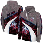 custom liberty flames hexagonal mesh red black gray hoodie best selling