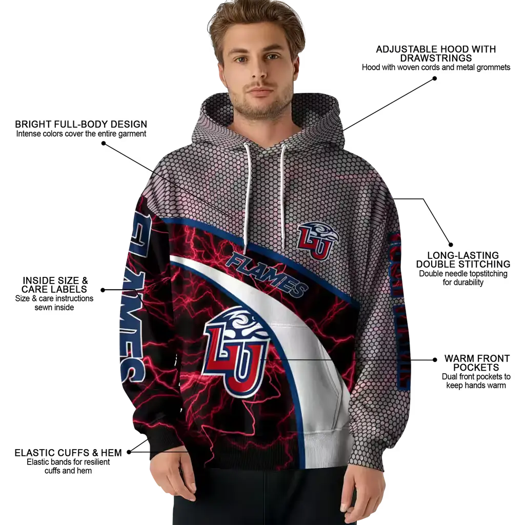 custom liberty flames hexagonal mesh red black gray hoodie latest model custom liberty flames hexagonal mesh red black gray hoodie latest model