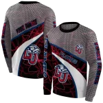 custom liberty flames hexagonal mesh red black gray hoodie best selling