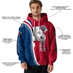 custom liberty flames peeking snoopy red hoodie best selling