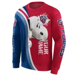 custom liberty flames peeking snoopy red hoodie best selling