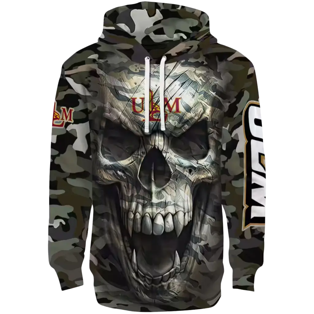 custom louisiana monroe warhawks camo skull hoodie best selling custom louisiana monroe warhawks camo skull hoodie best selling