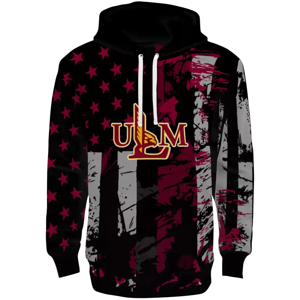 custom louisiana monroe warhawks distressed flag red black hoodie best selling custom louisiana monroe warhawks distressed flag red black hoodie best selling