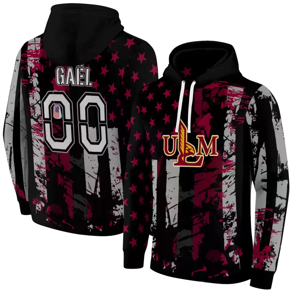 custom louisiana monroe warhawks distressed flag red black hoodie fashion forward custom louisiana monroe warhawks distressed flag red black hoodie fashion forward