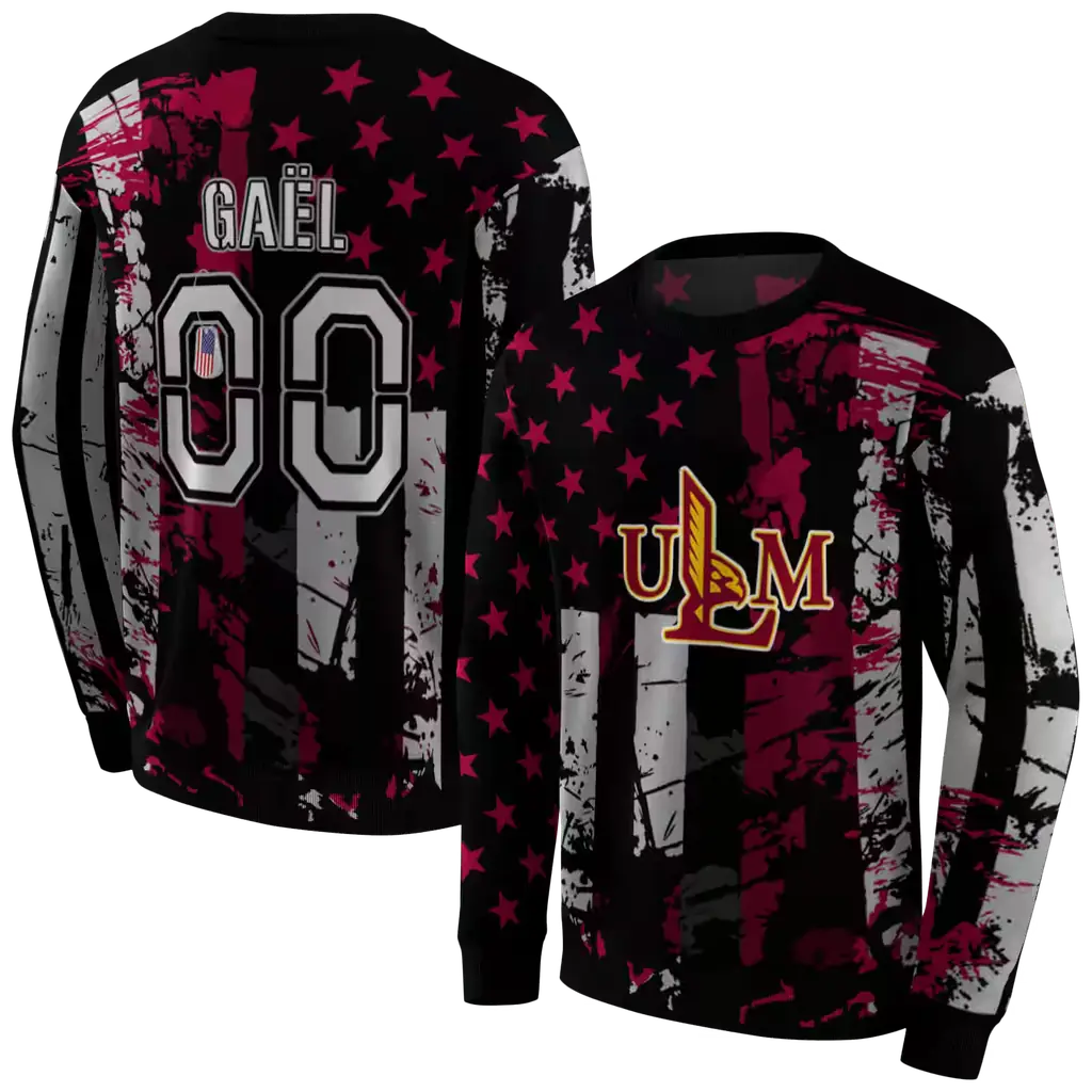 custom louisiana monroe warhawks distressed flag red black hoodie premium grade custom louisiana monroe warhawks distressed flag red black hoodie premium grade