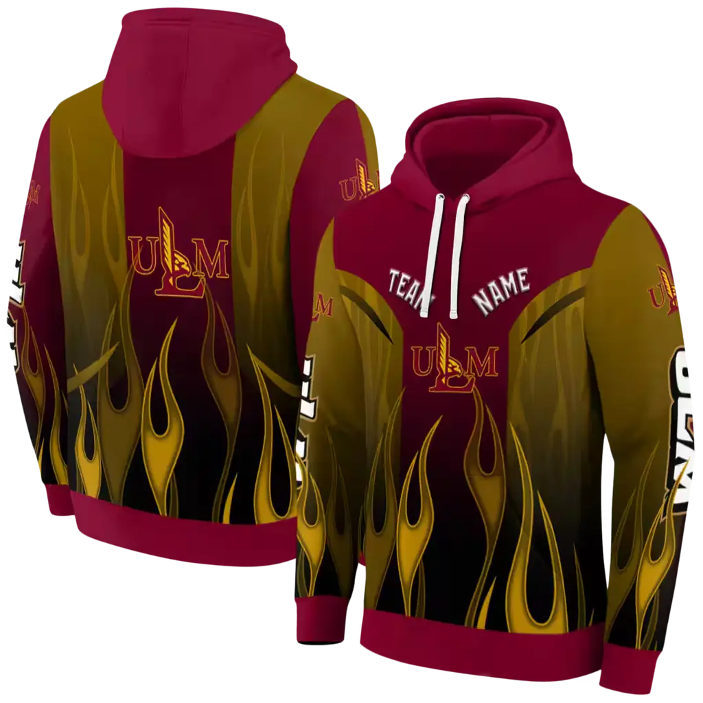 custom louisiana monroe warhawks flame design red hoodie fashion forward custom louisiana monroe warhawks flame design red hoodie fashion forward