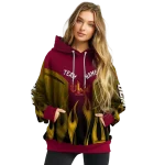 custom louisiana monroe warhawks flame design red hoodie best selling