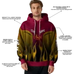 custom louisiana monroe warhawks flame design red hoodie best selling