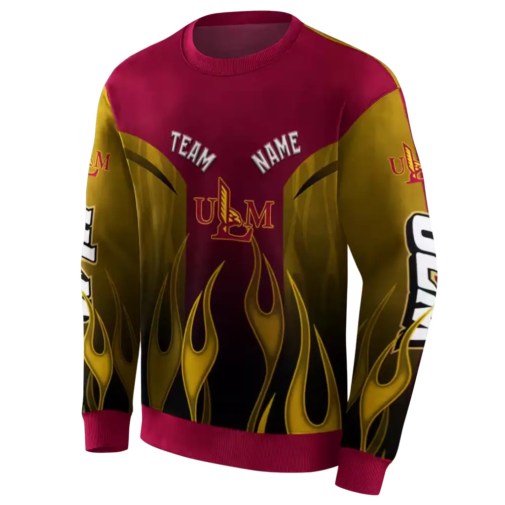 custom louisiana monroe warhawks flame design red hoodie new arrival custom louisiana monroe warhawks flame design red hoodie new arrival