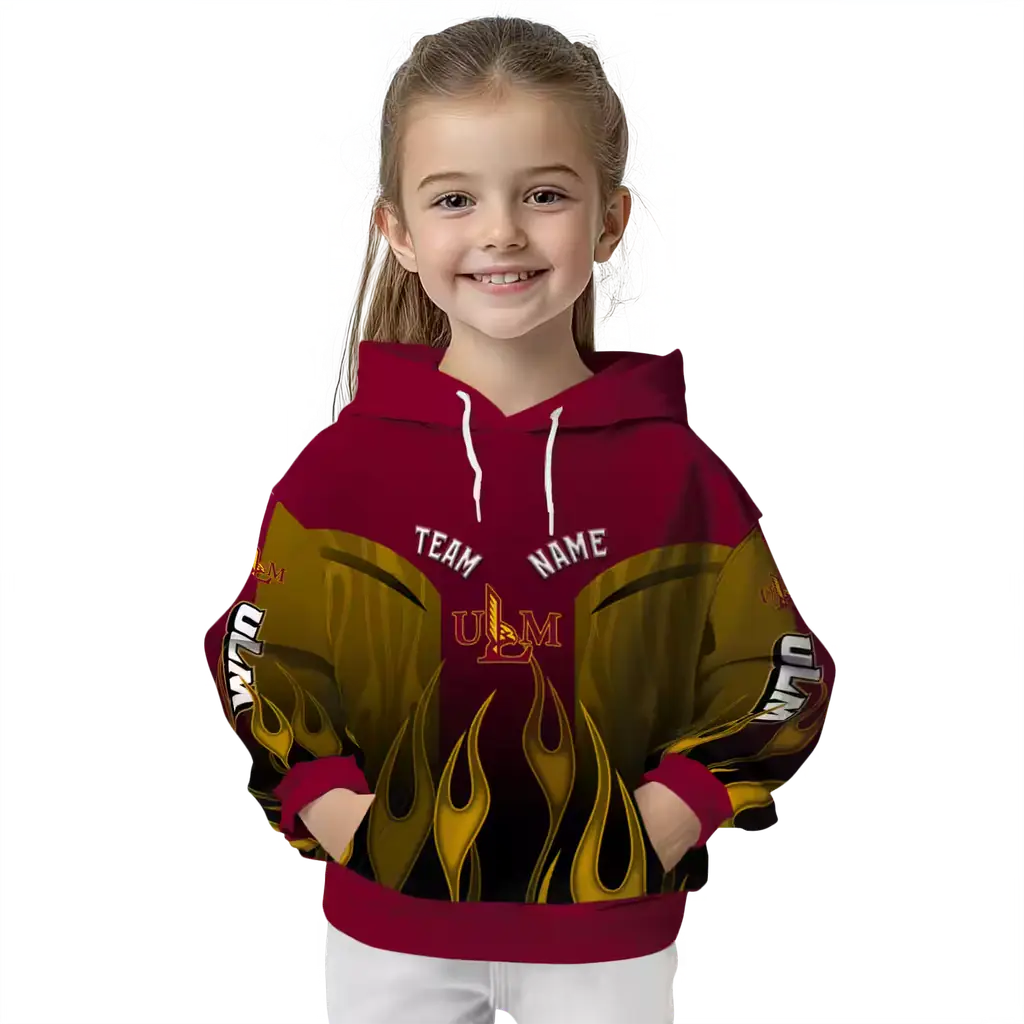 custom louisiana monroe warhawks flame design red hoodie top rated custom louisiana monroe warhawks flame design red hoodie top rated