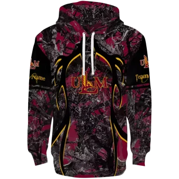 custom louisiana monroe warhawks hunting theme red black hoodie best selling