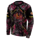 custom louisiana monroe warhawks hunting theme red black hoodie best selling