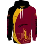 custom louisiana monroe warhawks minimalist design red black hoodie best selling